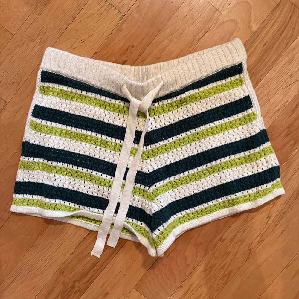 Aligne Faro Crochet Knitted Shorts NWT size M $130